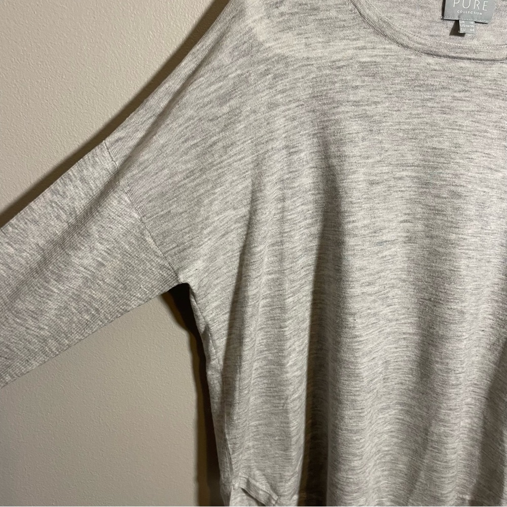 Pure Collection Merino Wool Sweater Wrap Style Back - Picture 3 of 6